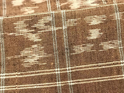 平和屋着物▽上質な紬 単衣 琉球絣文様 正絹 逸品 AAAW7716fy