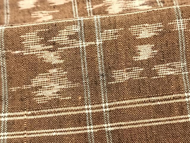 平和屋着物▽上質な紬 単衣 琉球絣文様 正絹 逸品 AAAW7716fy