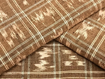 平和屋着物▽上質な紬 単衣 琉球絣文様 正絹 逸品 AAAW7716fy