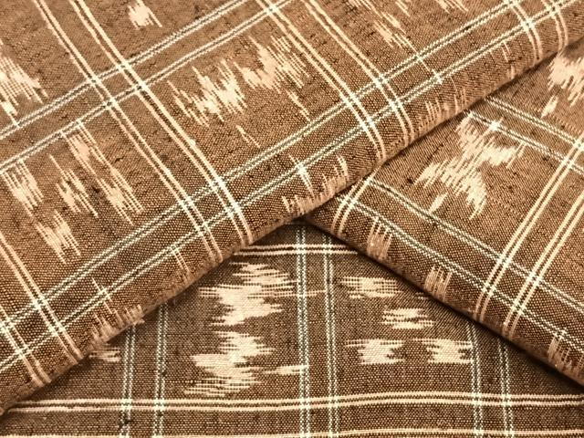 平和屋着物▽上質な紬 単衣 琉球絣文様 正絹 逸品 AAAW7716fy