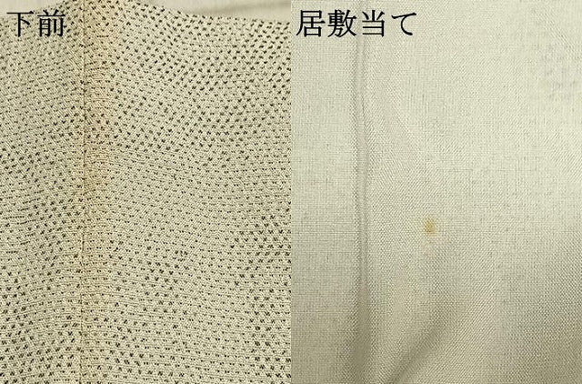 平和屋着物▽本塩沢 単衣 セラミック染 丸文 証紙付き 正絹 逸品 未使用 AAAW7718fy