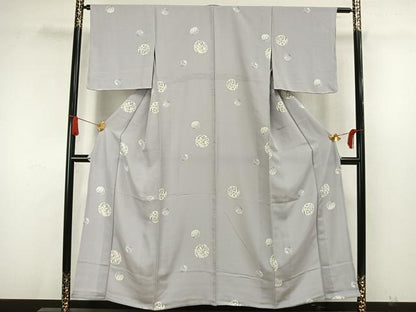 平和屋着物▽上質な小紋 単衣 花丸文 正絹 逸品 未使用 AAAW7725fy