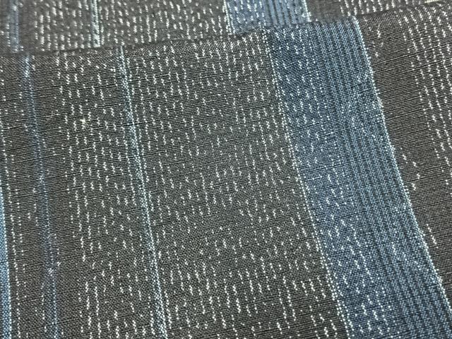 平和屋着物▽上質な紬　単衣　間道　正絹　逸品　AAAW7729fy