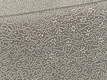 平和屋着物▽江戸小紋 単衣 切り嵌め花文 正絹 逸品 AAAW7730fy