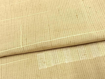平和屋着物▽上質な紬 単衣 幾何学文様 正絹 逸品 AAAW7742fy