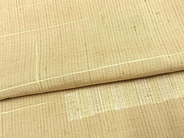 平和屋着物▽上質な紬 単衣 幾何学文様 正絹 逸品 AAAW7742fy