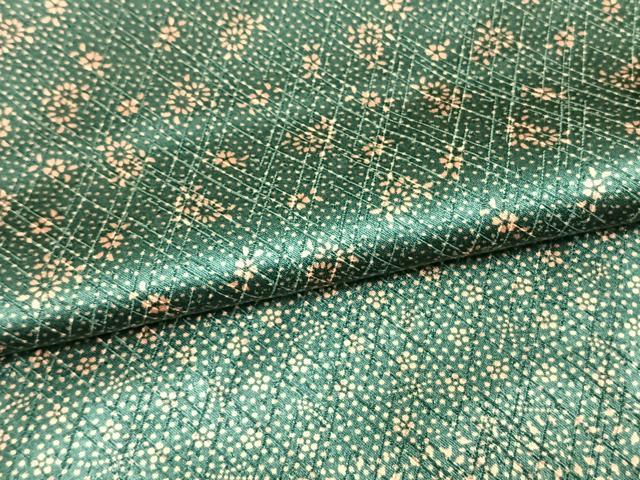 平和屋着物▽上質な小紋　単衣　横段草花文　正絹　逸品　AAAW7747fy