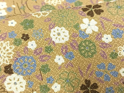 平和屋着物▽小紋 単衣 草花文 洗える着物 AAAW7748fy