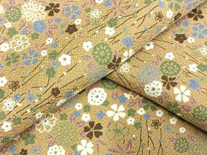 平和屋着物▽小紋 単衣 草花文 洗える着物 AAAW7748fy