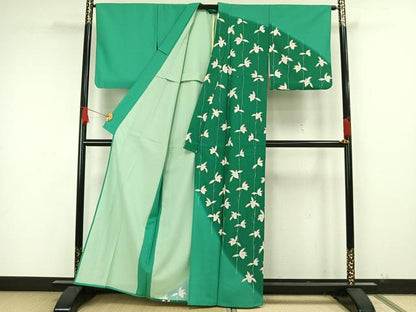 平和屋着物▽訪問着 単衣 枝花文 洗える着物 AAAW7753fy