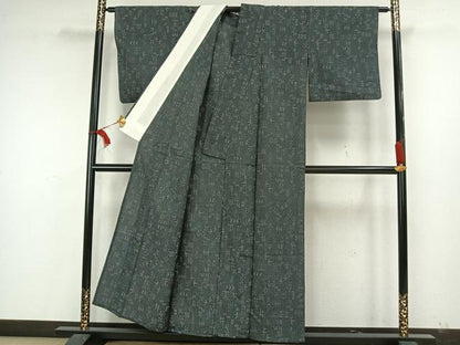 平和屋着物▽小紋 単衣 幾何学文様 AAAW7754fy
