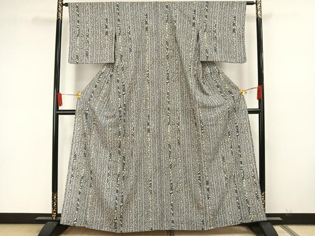 平和屋着物▽小紋 単衣 草花間道 洗える着物 AAAW7759fy