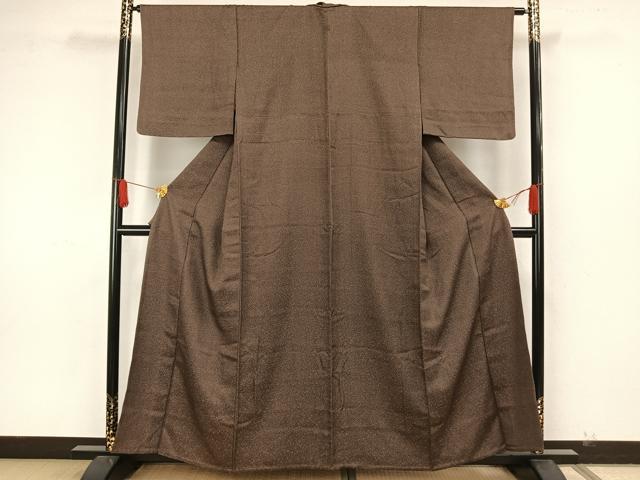 平和屋着物▽上質な小紋 単衣 霰文 正絹 逸品 AAAW7763fy