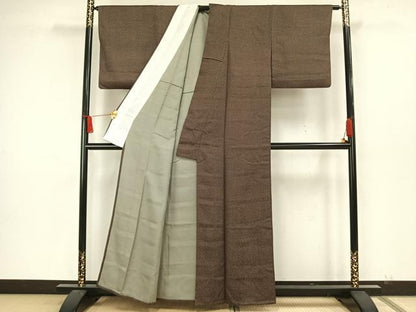 平和屋着物▽上質な小紋 単衣 霰文 正絹 逸品 AAAW7763fy