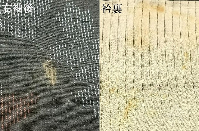 平和屋着物▽結城紬 単衣 枝葉文 正絹 逸品 AAAW7766fy