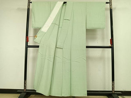 平和屋着物▽上質な色無地　単衣　夏虫色　正絹　逸品　未使用　AAAW7768fy