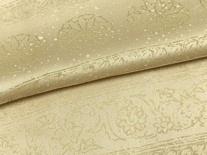 平和屋着物▽上質な小紋 単衣 横段花文 正絹 逸品 AAAW7774fy