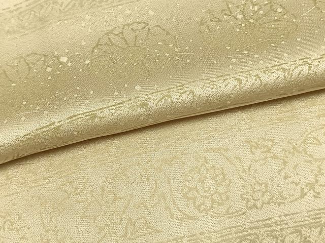平和屋着物▽上質な小紋 単衣 横段花文 正絹 逸品 AAAW7774fy