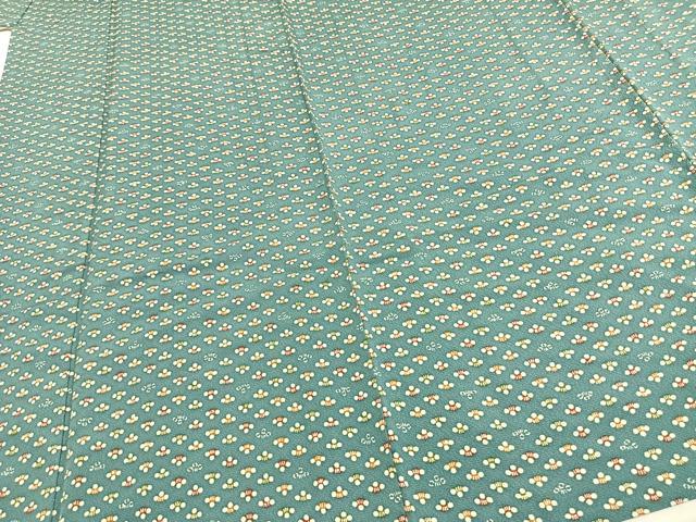 平和屋着物▽上質な小紋　単衣　型染め　舞花文　正絹　逸品　AAAW7775fy