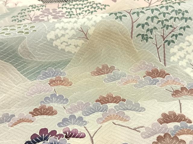 平和屋着物▽豪華色留袖 単衣 風景文 暈し染め 銀彩 正絹 逸品 AAAW7795fy
