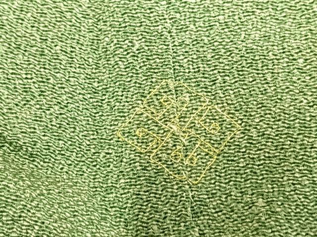 平和屋着物▽訪問着　単衣　作家物　草木染　霞文　鬼しぼ縮緬　正絹　逸品　AAAW7797fy