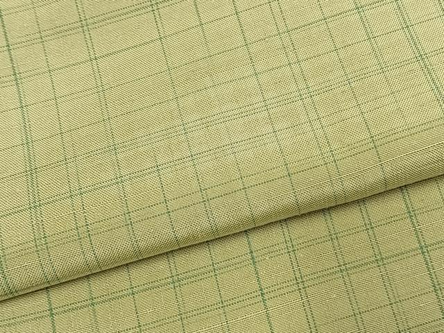 平和屋着物▽上質な紬 単衣 格子 正絹 逸品 AAAW7799fy