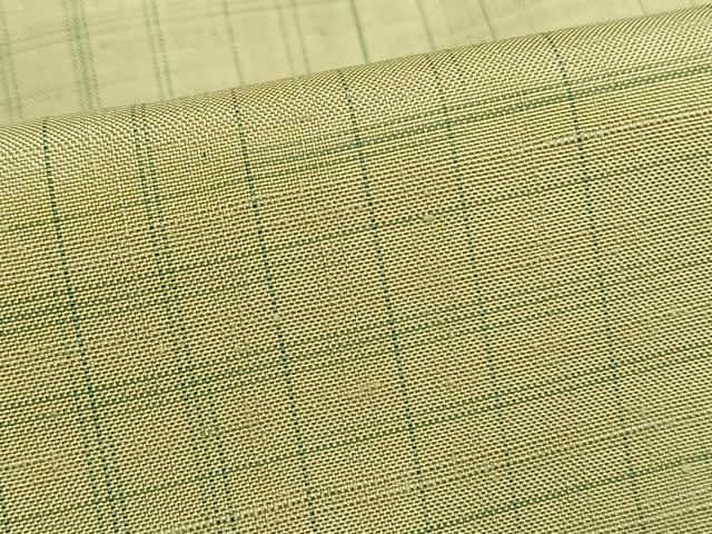 平和屋着物▽上質な紬 単衣 格子 正絹 逸品 AAAW7799fy