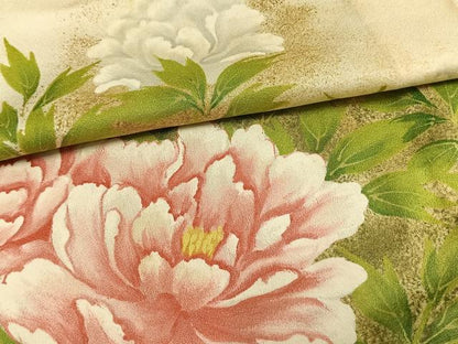 平和屋着物▽訪問着 単衣 作家物 手描き 枝花文 暈し染め 正絹 逸品 未使用 AAAW7802fy