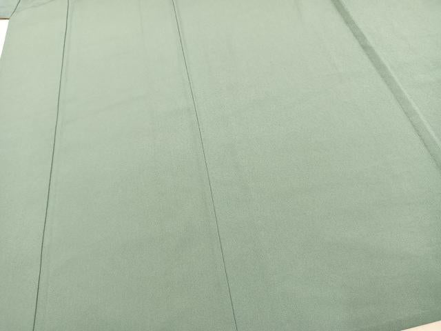 平和屋着物▽色無地 単衣 錆青磁色 洗える着物 AAAW7806fy