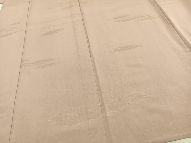 平和屋着物▽色無地 単衣 霞地紋 灰桜色 洗える着物 AAAW7810fy