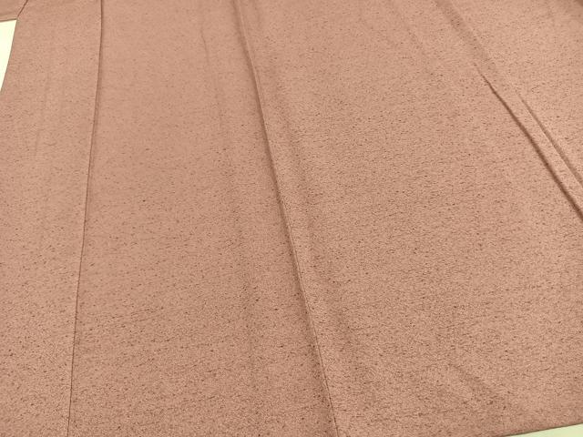 平和屋着物▽上質な色無地　単衣　退紅色　正絹　逸品　未使用　AAAW7812fy