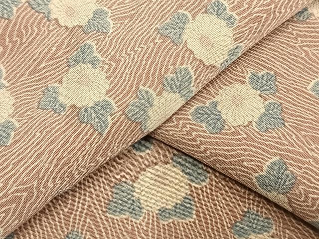 平和屋着物▽小紋 単衣 草花文 洗える着物 AAAW7815fy
