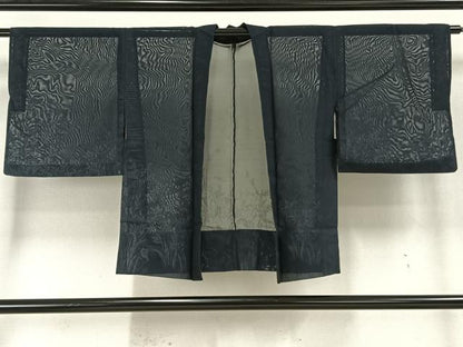 平和屋着物▽羽織　スリーシーズン　春夏秋　塵除け　紗　草花文　正絹　逸品　AAAW7827fy