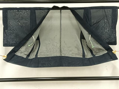 平和屋着物▽羽織　スリーシーズン　春夏秋　塵除け　紗　草花文　正絹　逸品　AAAW7827fy