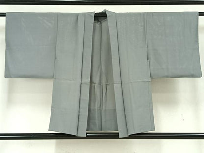平和屋着物▽羽織 スリーシーズン 春夏秋 塵除け 絽 灰青色 正絹 逸品 AAAW7828fy