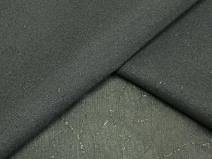 平和屋着物▽羽織　スリーシーズン　春夏秋　塵除け　紗　草木文　黒地　銀糸　正絹　逸品　AAAW7829fy