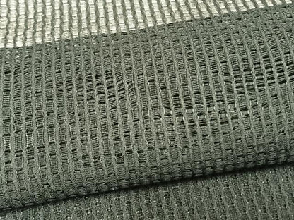 平和屋着物▽羽織　スリーシーズン　春夏秋　塵除け　紗　変わり縞　黒地　正絹　逸品　AAAW7830fy