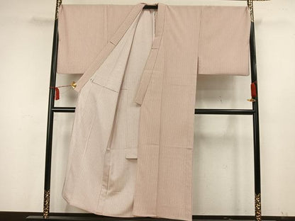 平和屋着物▽男性　小紋　単衣　縞　洗える着物　AAAW7831fy