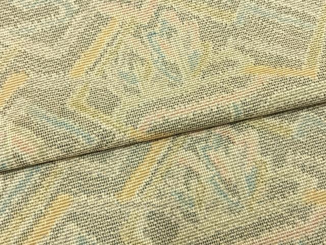 平和屋着物▽上質な紬 単衣 幾何学文様 正絹 逸品 AAAW7838fy