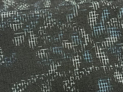 平和屋着物▽上質な紬 単衣 風景文 正絹 逸品 AAAW7841fy