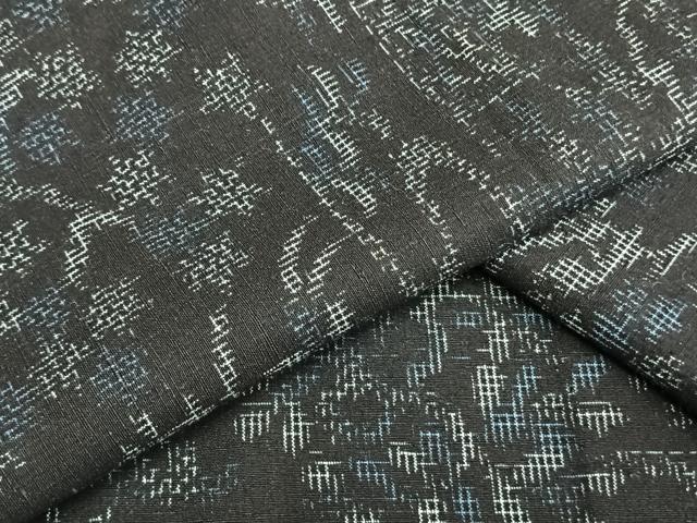 平和屋着物▽上質な紬 単衣 風景文 正絹 逸品 AAAW7841fy