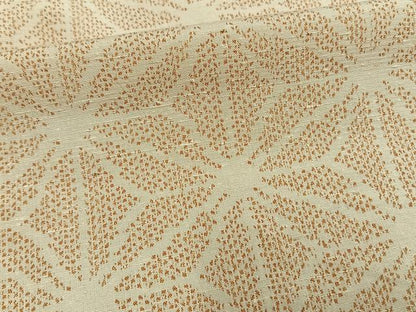 平和屋着物▽上質な紬 単衣 麻の葉文様 正絹 逸品 AAAW7843fy