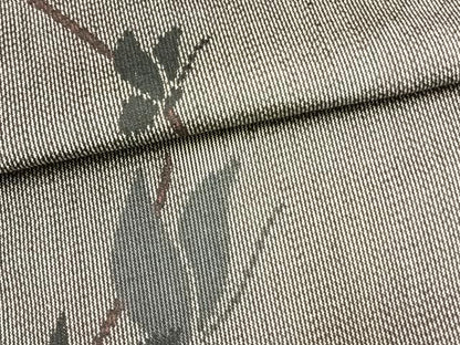 平和屋着物▽上質な紬 単衣 舞蝶文 正絹 逸品 AAAW7845fy