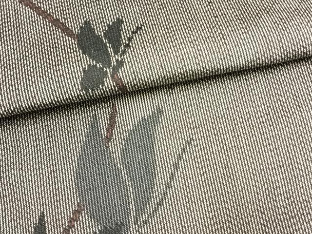 平和屋着物▽上質な紬 単衣 舞蝶文 正絹 逸品 AAAW7845fy