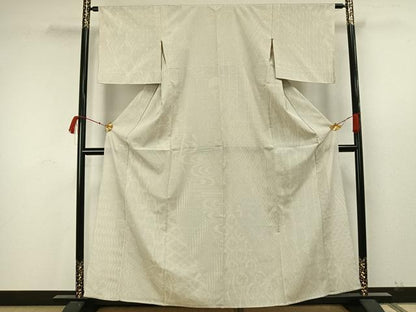 平和屋着物▽本塩沢 単衣 110亀甲 吉祥文 正絹 逸品 AAAW7848fy