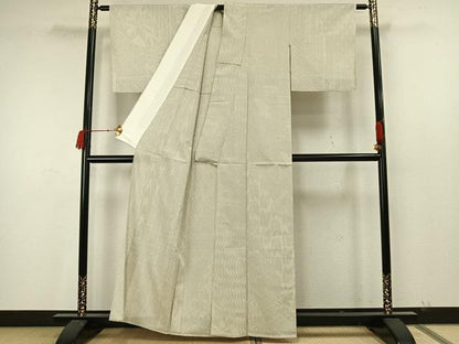 平和屋着物▽本塩沢 単衣 110亀甲 吉祥文 正絹 逸品 AAAW7848fy