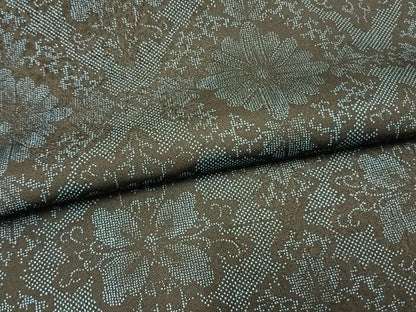 平和屋着物▽江戸小紋 単衣 吉祥花文 正絹 逸品 AAAW7849fy