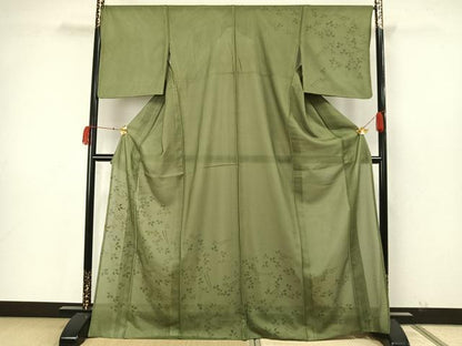 平和屋着物▽訪問着 無双 紗袷 紗×絽 萩文 正絹 逸品 AAAW7851fy