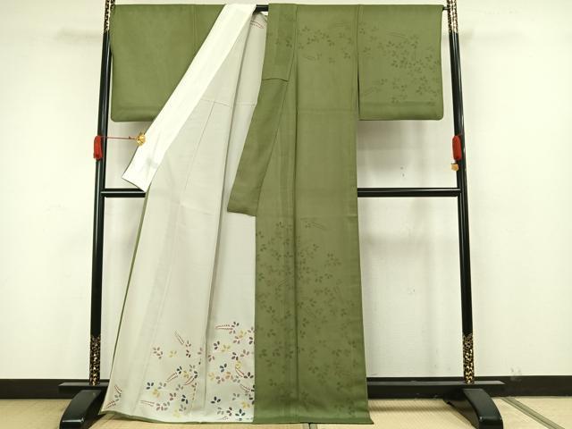 平和屋着物▽訪問着 無双 紗袷 紗×絽 萩文 正絹 逸品 AAAW7851fy