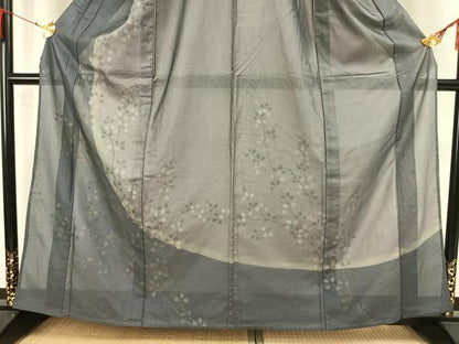 平和屋着物▽訪問着 無双 紗袷 紗×紗 手描き 萩文 正絹 逸品 AAAW7852fy